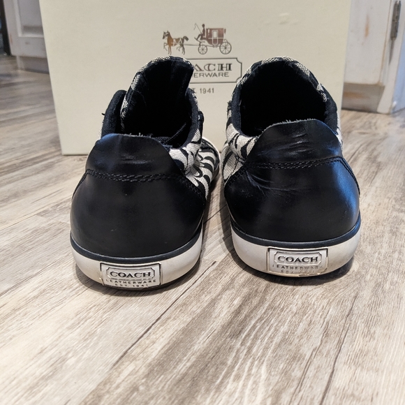Coach Black and white Barrett sneaker size 6 - Picture 5 of 6